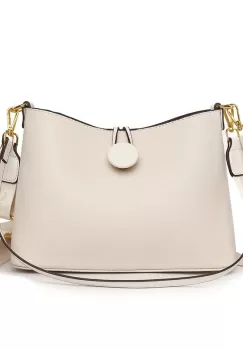 Geanta dama Delis, Anaxandra GT2563, piele naturala, Crem imagine