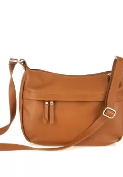 Geanta dama Donata GT1026, piele naturala, cognac imagine