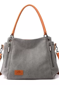 Geanta dama Lupita GT1888, textil, model gri imagine