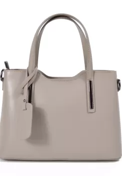 Geanta dama Maila GT1555, piele naturala, Taupe imagine