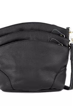 Geanta dama Missa GT1048, piele naturala, negru imagine