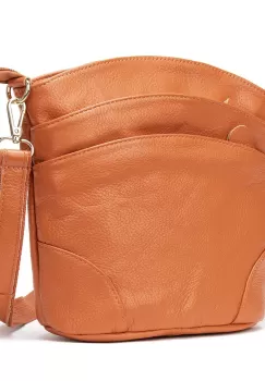 Geanta dama Missa GT1049, piele naturala, maro imagine