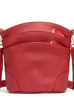 Geanta dama Missa GT1538, piele naturala, rosu imagine