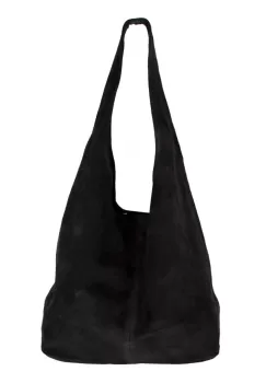 Geanta dama Monica GT1194, piele intoarsa, negru imagine