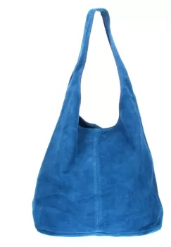 Geanta dama Monica GT1569, piele intoarsa, jeans imagine