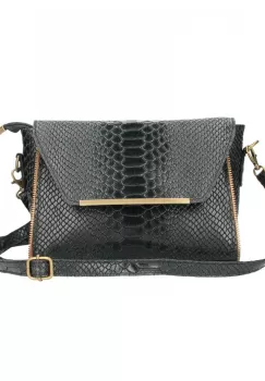 Geanta dama Nita GT696, piele naturala, negru imagine