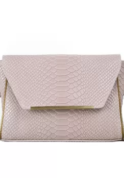 Geanta dama Nita GT965, piele naturala, roz pudrat imagine