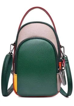 Geanta dama, Orantha GT3341, piele naturala, Multicolor imagine