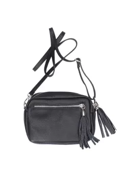 Geanta dama, Stina GT2673, piele naturala, Negru imagine