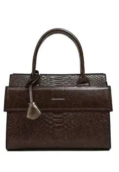 Geanta dama structurata Nalira GT3955,Coffee imagine