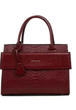 Geanta dama structurata Nalira GT3956, Bordo imagine