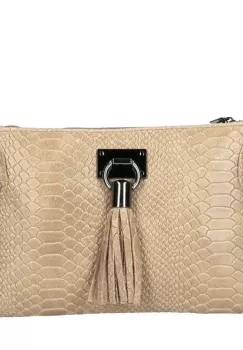 Geanta dama Theresa GT1750, piele naturala, Taupe imagine