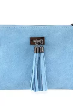 Geanta dama Tianna GT1742, piele intoarsa, albastru deschis imagine