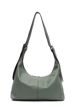 Geanta dama, Zireen GT3358, piele naturala, Verde imagine
