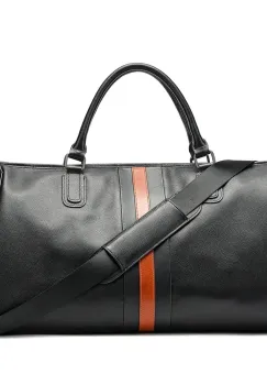 Geanta de calatorie, Alviro GT3803, piele naturala, Negru imagine