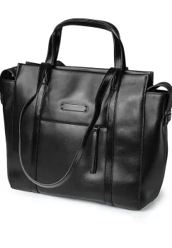 Geanta de dama, 3002, piele naturala, Neagra imagine