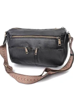 Geanta de dama, 5034, piele naturala, Neagra imagine