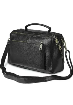 Geanta de dama, 5047, piele naturala, Neagra imagine