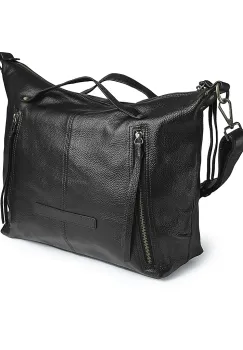 Geanta de dama, 5052, piele naturala, Neagra imagine