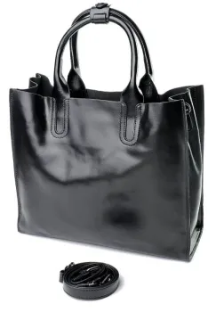 Geanta de dama, 6609, piele naturala, Negru imagine