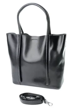 Geanta de dama, 9902, piele naturala, Neagra imagine