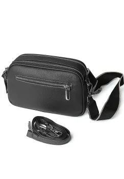Geanta de dama, 99137, piele naturala, Neagra imagine