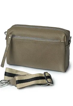 Geanta de dama, 99138, piele naturala, Taupe imagine