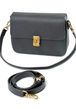 Geanta de dama, 99142, piele naturala, Neagra imagine