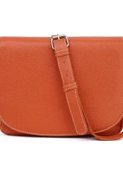 Geanta de dama, Aida GT3859, piele naturala, Orange imagine