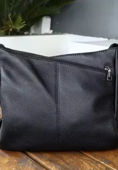 Geanta de dama, Anabelle GT3837, piele naturala, Negru imagine