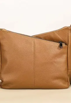 Geanta de dama, Anabelle GT3838, piele naturala, Maro imagine