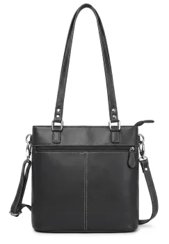 Geanta de dama, Anne GT3850, piele naturala, Negru imagine
