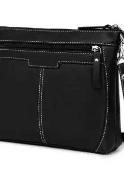 Geanta de dama, Claudie GT3880, piele naturala, Negru imagine