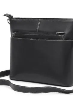 Geanta de dama, Elisabeta GT3886, piele naturala, Negru imagine