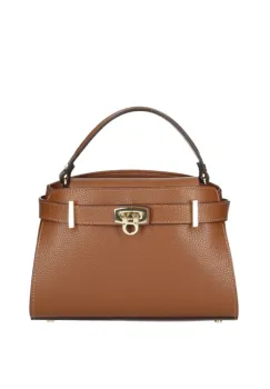 Geanta de dama, Ischia GT3097, piele naturala, Cognac imagine