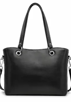 Geanta de dama, Josephine GT3888, piele naturala, Neagra imagine