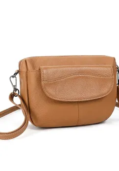 Geanta de dama, Julia GT3828, piele naturala, Maro imagine