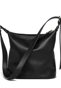 Geanta de dama, Lucasta GT2776, piele naturala, Negru imagine