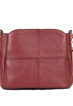 Geanta de dama, Mavis GT3086, piele naturala, Bordo imagine