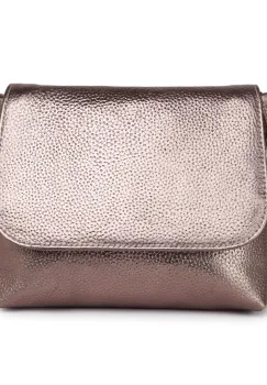 Geanta de dama, Mirabela GT3901, piele naturala, Bronz metalizat imagine