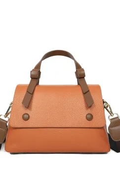 Geanta de dama, Morwenna GT2772, piele naturala, Portocaliu-Maro imagine