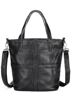 Geanta de dama, Selene GT3199, piele naturala, Negru imagine
