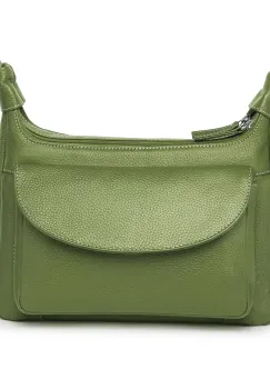 Geanta de dama, Titania GT3893, piele naturala, Verde imagine