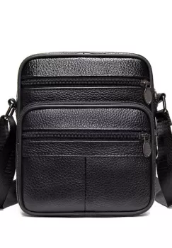 Geanta de umar pentru barbati Adrian GT1821, piele naturala, negru imagine