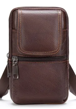Geanta de umar pentru barbati, Dorin GT3841, piele naturala, Maro imagine