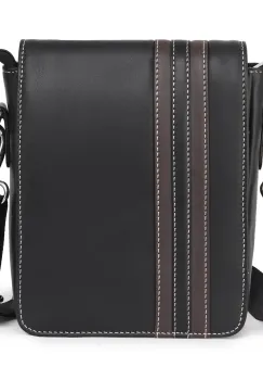 Geanta de umar pentru barbati, Maxin GT3870, piele naturala, Negru imagine
