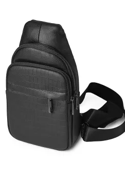Geanta pentru barbati, 1014B, piele naturala, Negru imagine