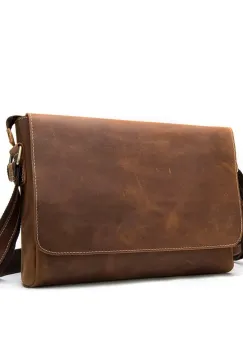 Geanta pentru barbati, Altair GT3275, piele naturala, Maro imagine