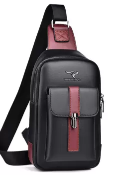 Geanta pentru barbati Apolo GT2214, Negru/Rosu imagine