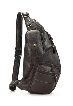 Geanta pentru barbati, Thorian GT3308, piele naturala, Maro imagine